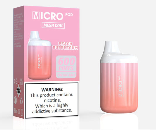 Micro Pod Vape Peach Bubblegum